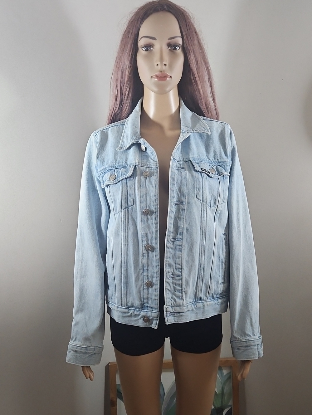 Aritzia TNA 1984 Canada Denim Jacket Trucker Jean Jacket Light Wash Blue Medium